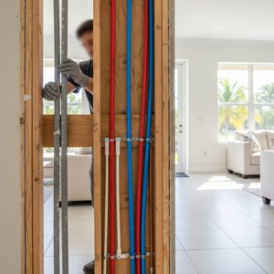 Polybutylene Pipe Replacement Boynton Beach with modern PEX plumbing installation inside a residential